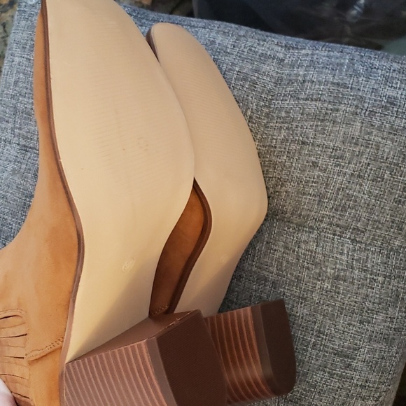 Coutgo Chelsea Chunky Block Stacked Heel Square Toe Ankle Boots Dk Tan Size 9.5 - Picture 9 of 12